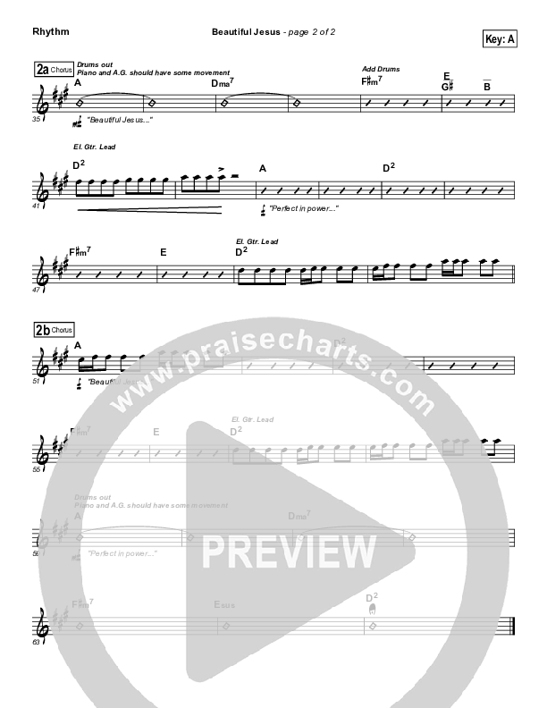 Beautiful Jesus Rhythm Chart (Kristian Stanfill)