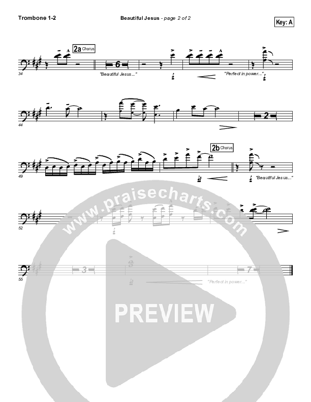 Beautiful Jesus Trombone 1/2 (Kristian Stanfill)