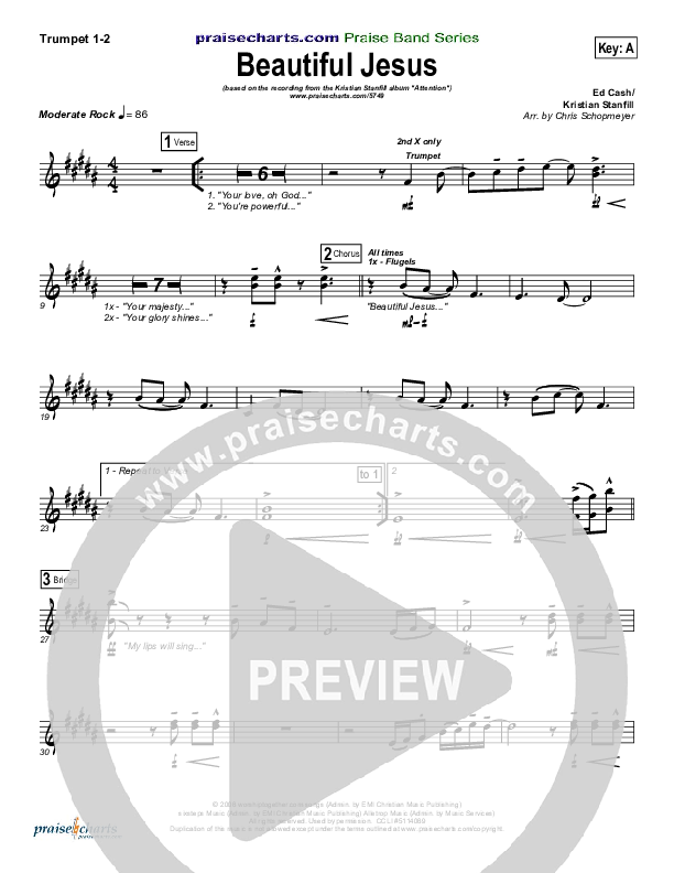 Beautiful Jesus Trumpet 1,2 (Kristian Stanfill)