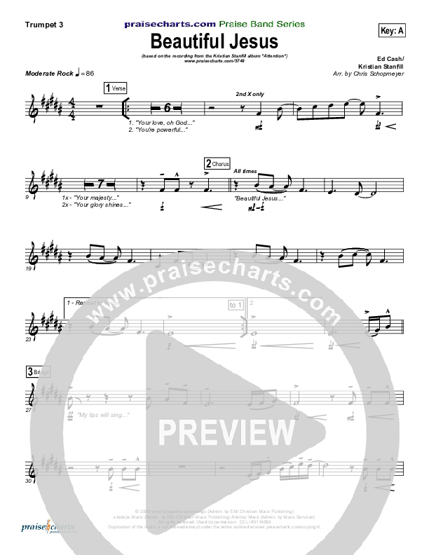 Beautiful Jesus Trumpet 3 (Kristian Stanfill)