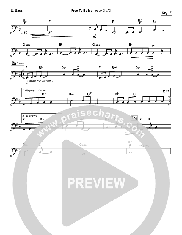 Free To Be Me Bass Guitar (Francesca Battistelli)