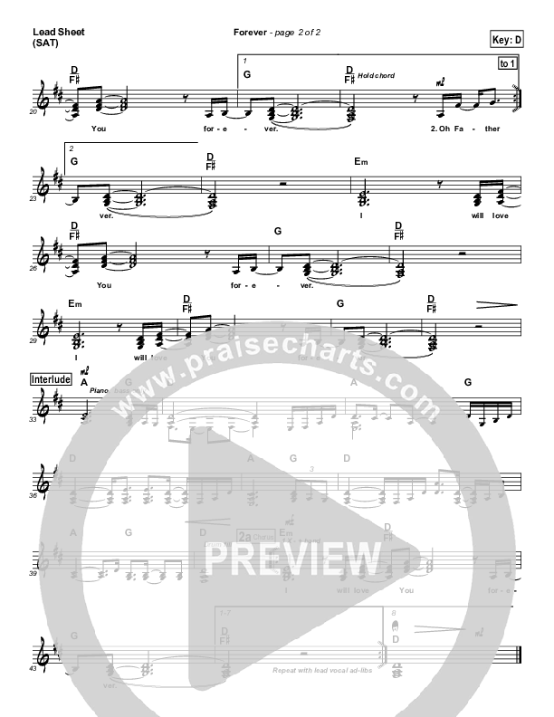 Forever Lead Sheet (Holland Davis)