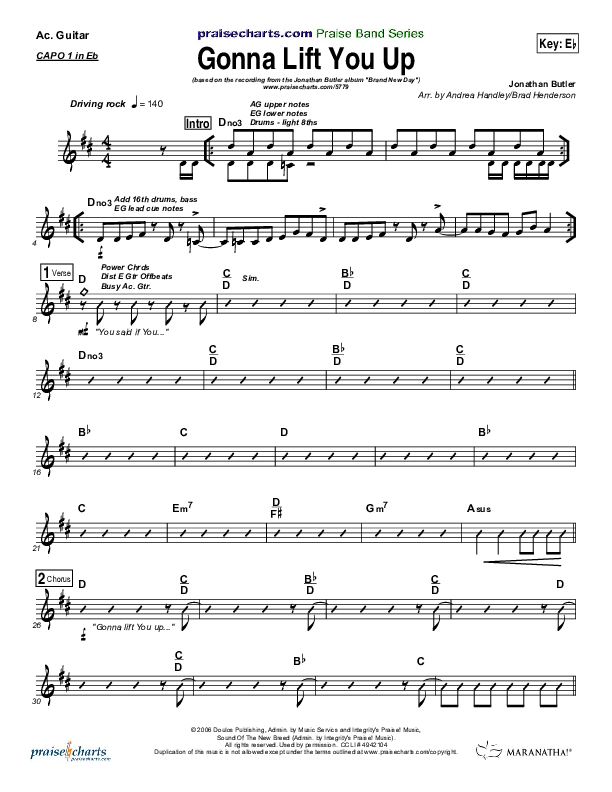 Gonna Lift You Up Acoustic Guitar (Jonathan Butler)