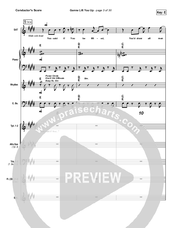 Gonna Lift You Up Conductor's Score (Jonathan Butler)