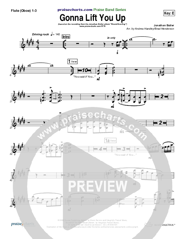 Gonna Lift You Up Flute/Oboe 1/2/3 (Jonathan Butler)