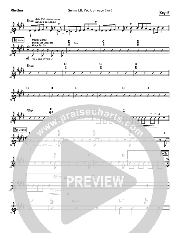 Gonna Lift You Up Rhythm Chart (Jonathan Butler)