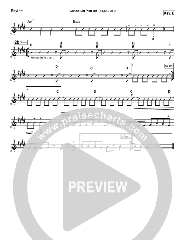 Gonna Lift You Up Rhythm Chart (Jonathan Butler)