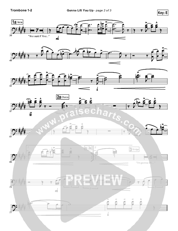 Gonna Lift You Up Trombone 1/2 (Jonathan Butler)