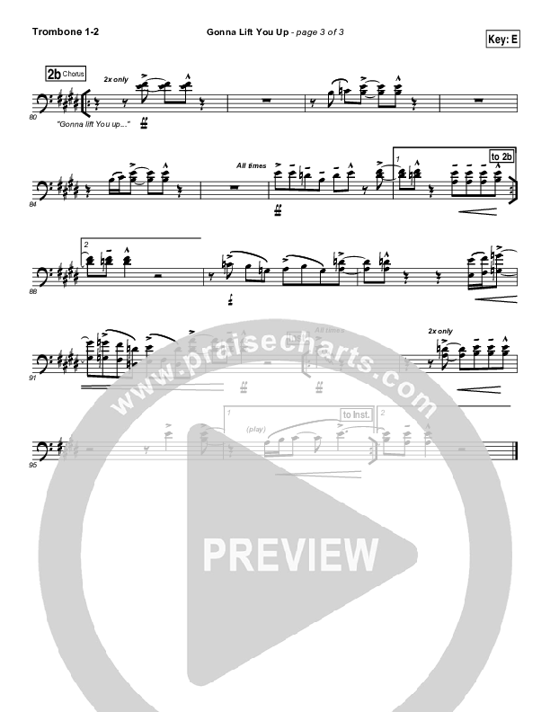 Gonna Lift You Up Trombone 1/2 (Jonathan Butler)