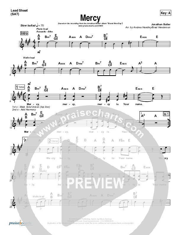 Mercy Lead (SAT) (Jonathan Butler)