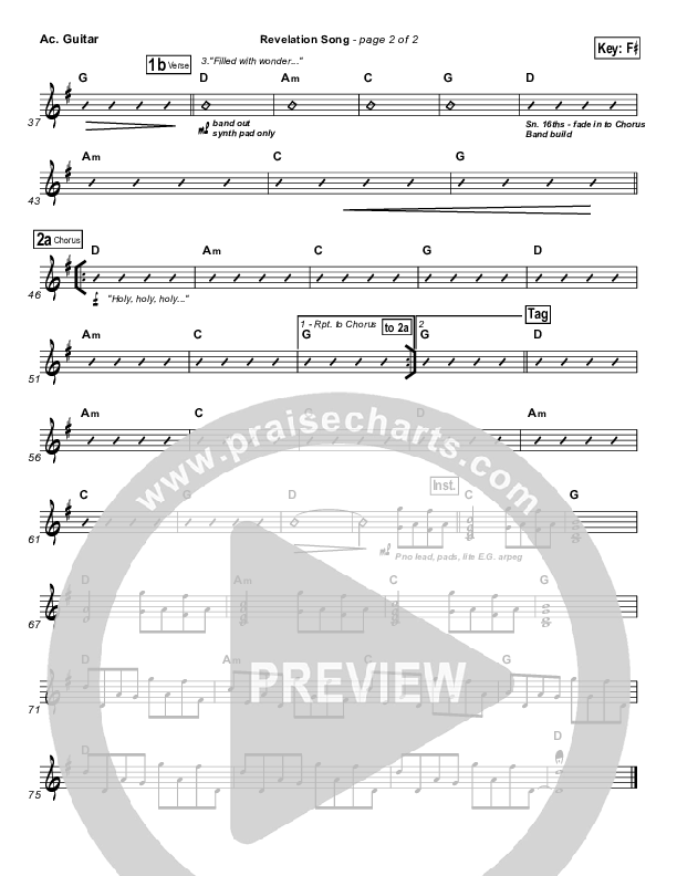 Revelation Song Acoustic Guitar (Phillips Craig & Dean)