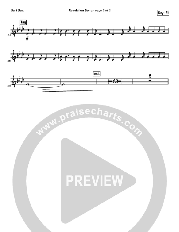 Revelation Song Bari Sax (Phillips Craig & Dean)