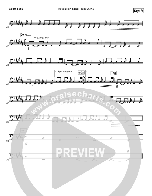 Revelation Song Cello/Bass (Phillips Craig & Dean)