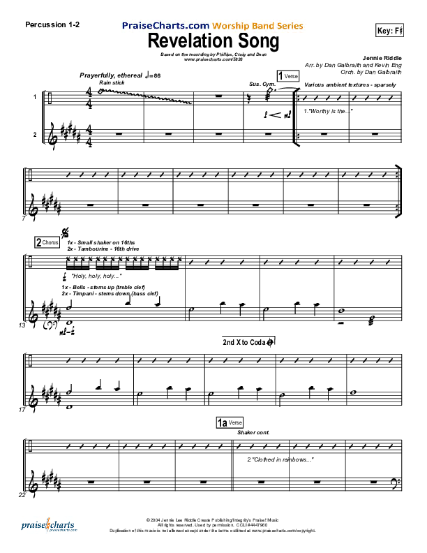 Revelation Song Percussion 1/2 (Phillips Craig & Dean)