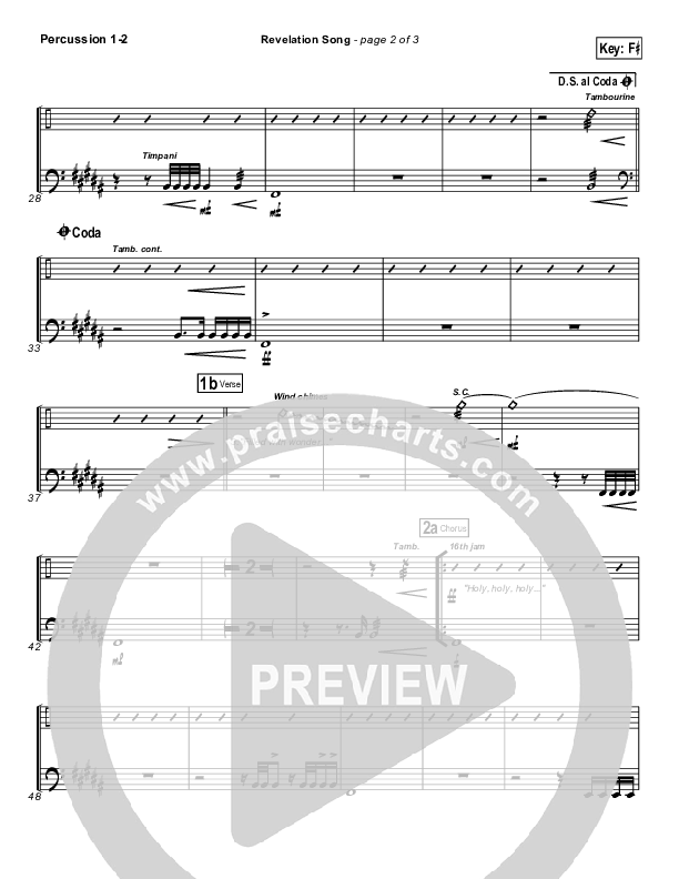 Revelation Song Percussion 1/2 (Phillips Craig & Dean)