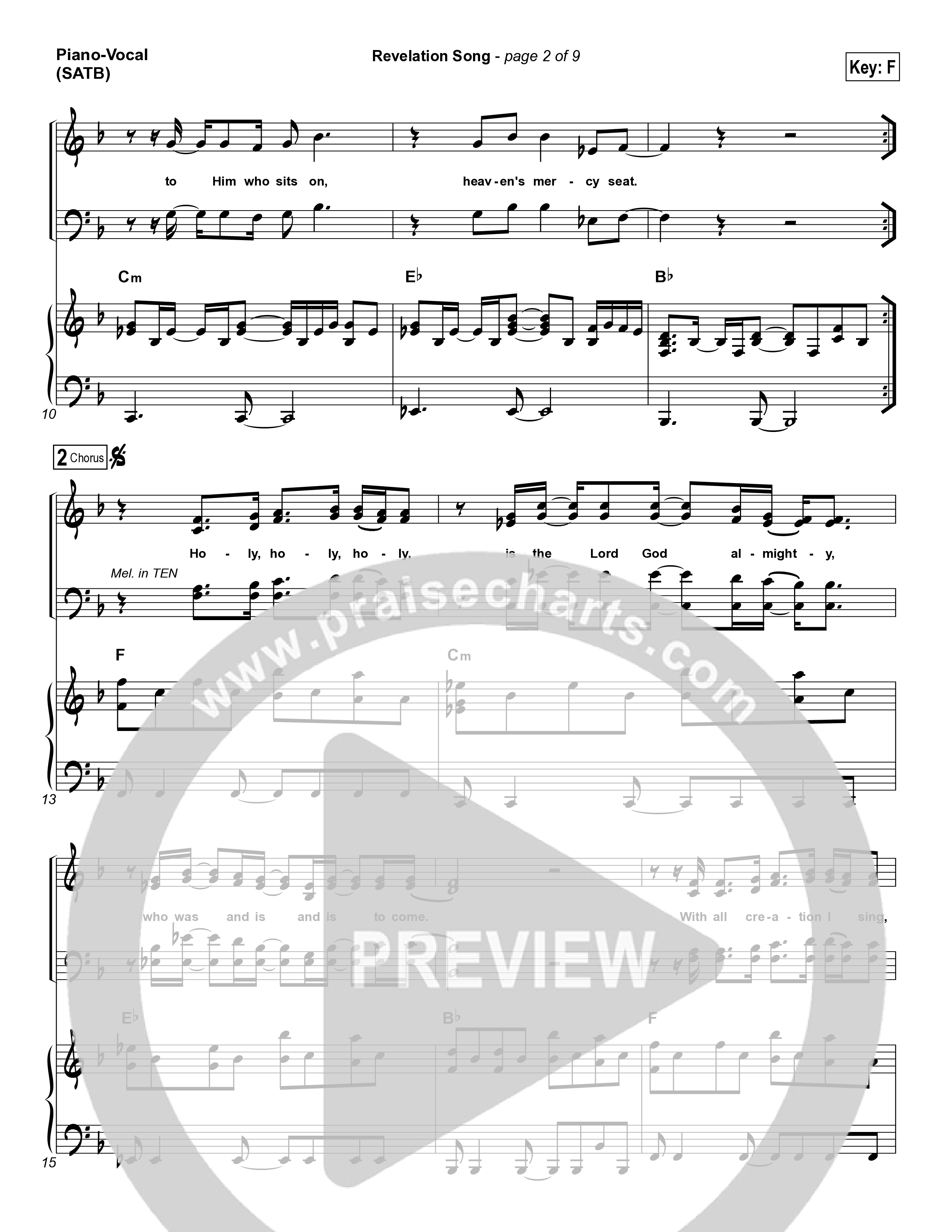 Revelation Song Piano/Vocal (SATB) (Phillips Craig & Dean)