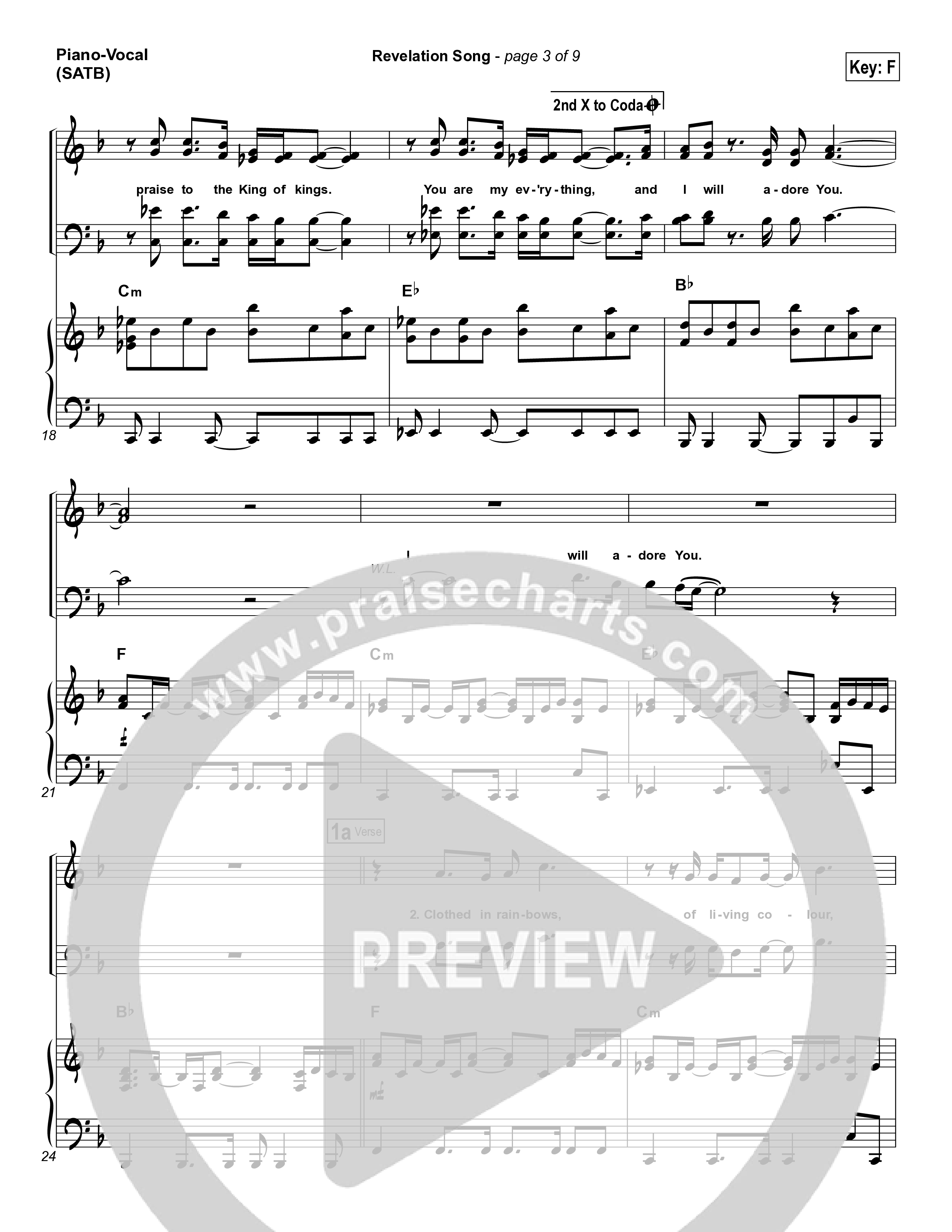 Revelation Song Piano/Vocal (SATB) (Phillips Craig & Dean)
