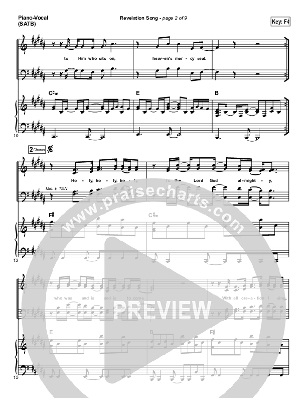Revelation Song Piano/Vocal (SATB) (Phillips Craig & Dean)
