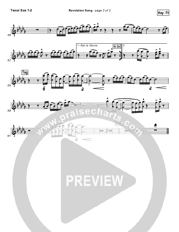 Revelation Song Tenor Sax 1/2 (Phillips Craig & Dean)