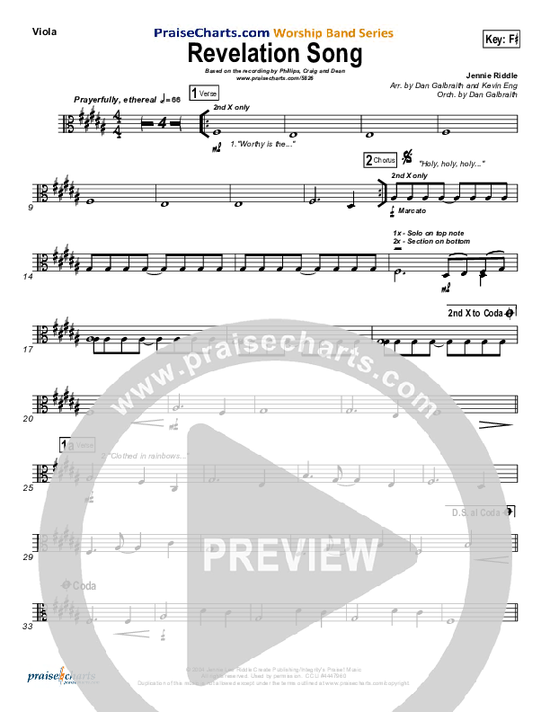 Revelation Song Viola (Phillips Craig & Dean)