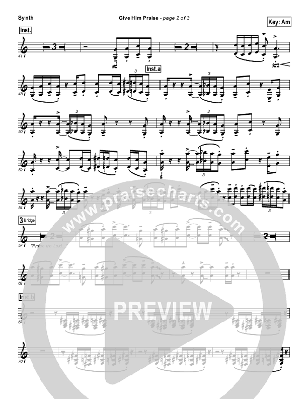 Give Him Praise Synth Strings (Lincoln Brewster)