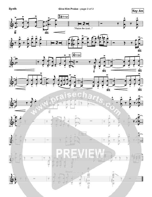 Give Him Praise Synth Strings (Lincoln Brewster)