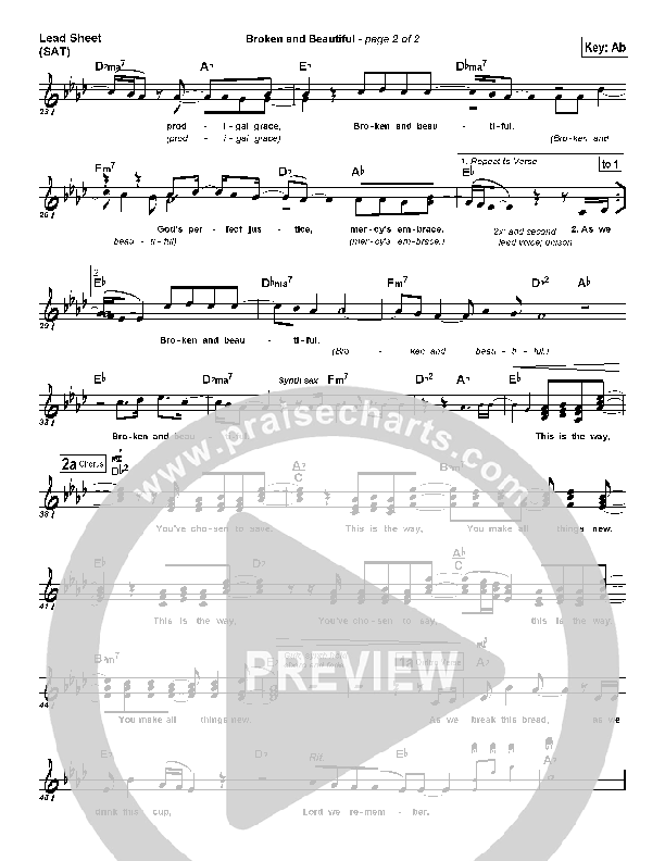 Broken And Beautiful Lead (SAT) (Brian Doerksen)