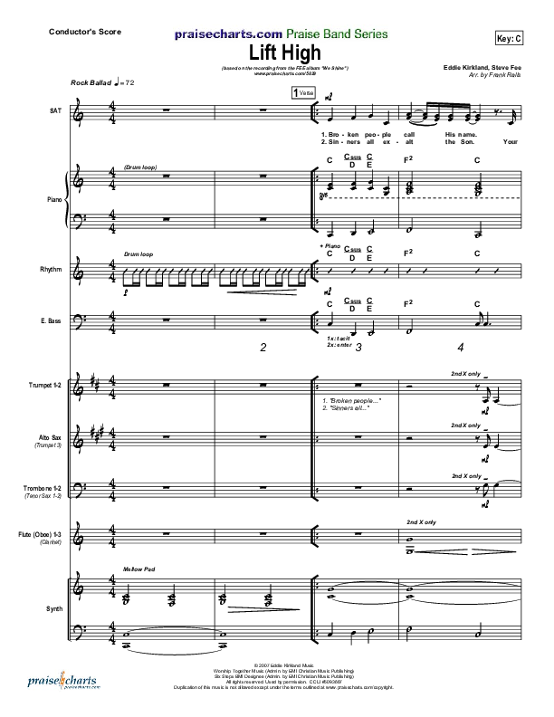 Lift High Conductor's Score (FEE Band)