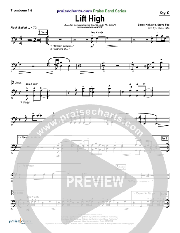 Lift High Trombone 1/2 (FEE Band)