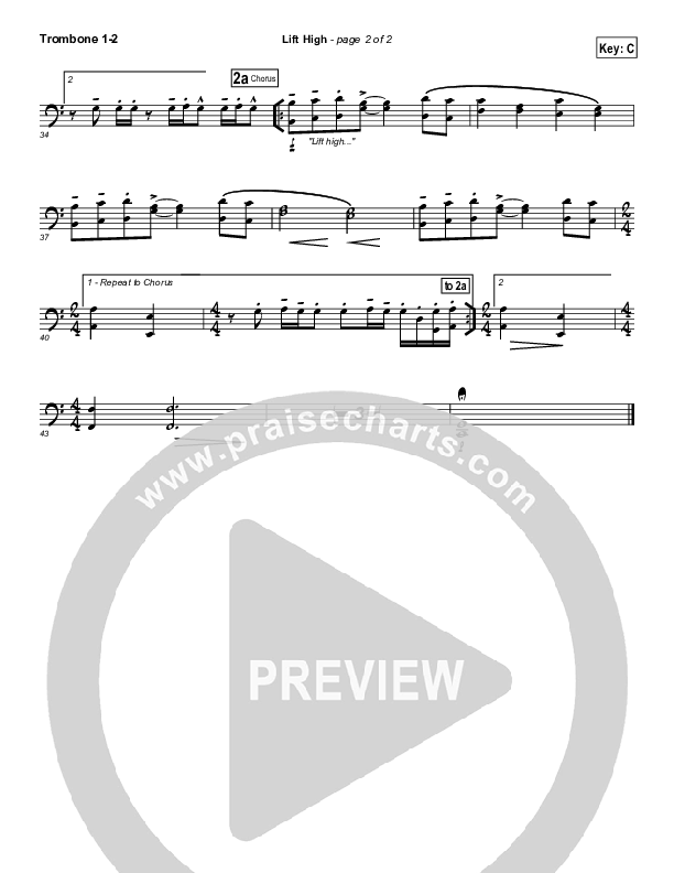 Lift High Trombone 1/2 (FEE Band)