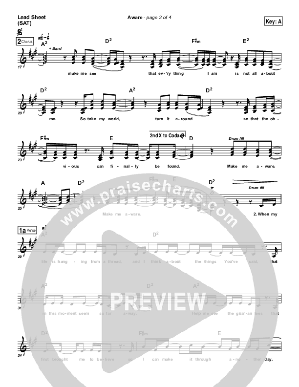 Aware Lead Sheet (Salvador)