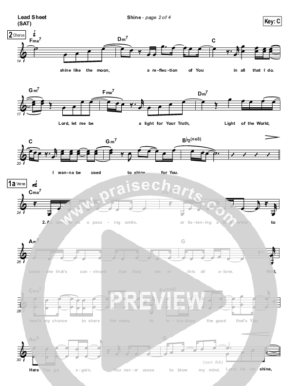 Shine Lead Sheet (Salvador)