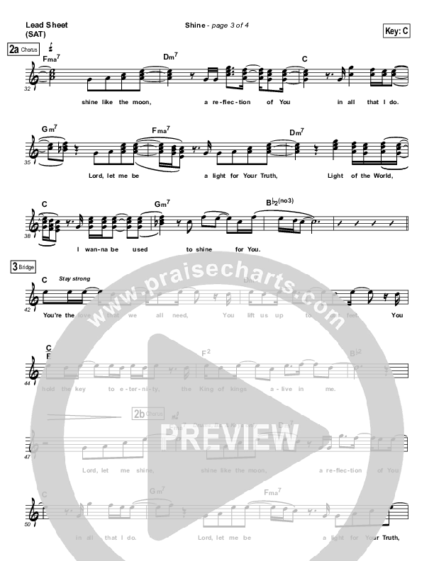 Shine Lead Sheet (Salvador)