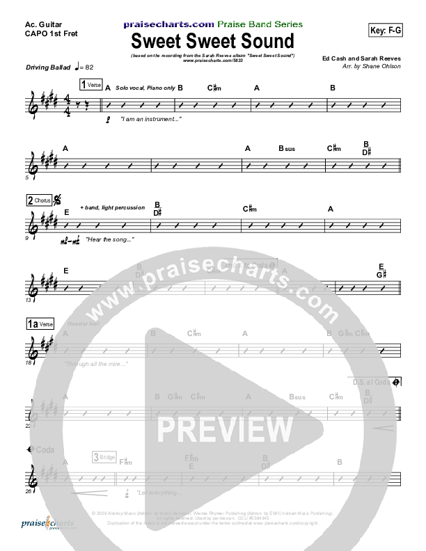 Sweet Sweet Sound Acoustic Guitar (Sarah Reeves)