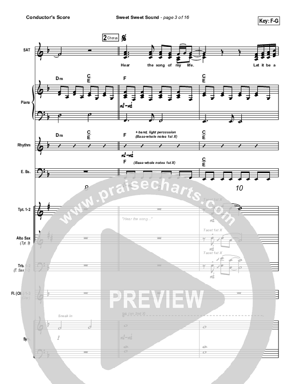 Sweet Sweet Sound Conductor's Score (Sarah Reeves)