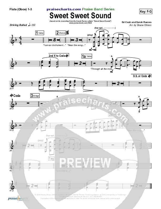 Sweet Sweet Sound Flute/Oboe 1/2/3 (Sarah Reeves)