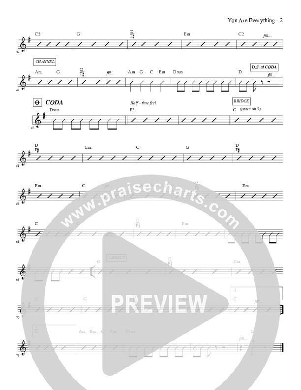 You Are Everything Rhythm Chart (Carmen D'Arcy)