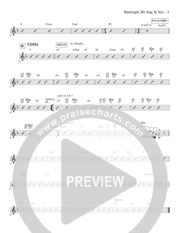 Hallelujah We Sing To You Rhythm Chart (Carmen D'Arcy)