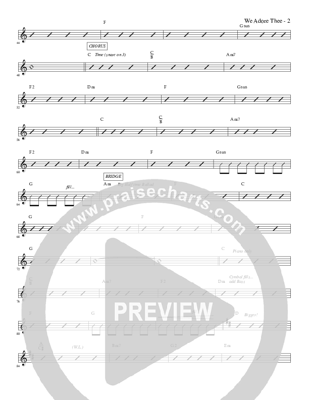 We Adore Thee (God of Glory) Rhythm Chart (Carmen D'Arcy)