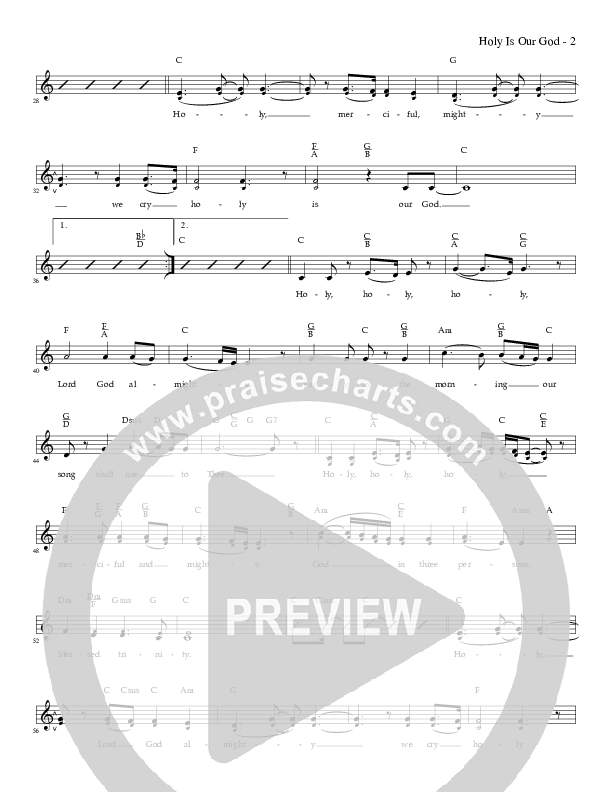 Holy Is Our God Lead Sheet (Carmen D'Arcy)