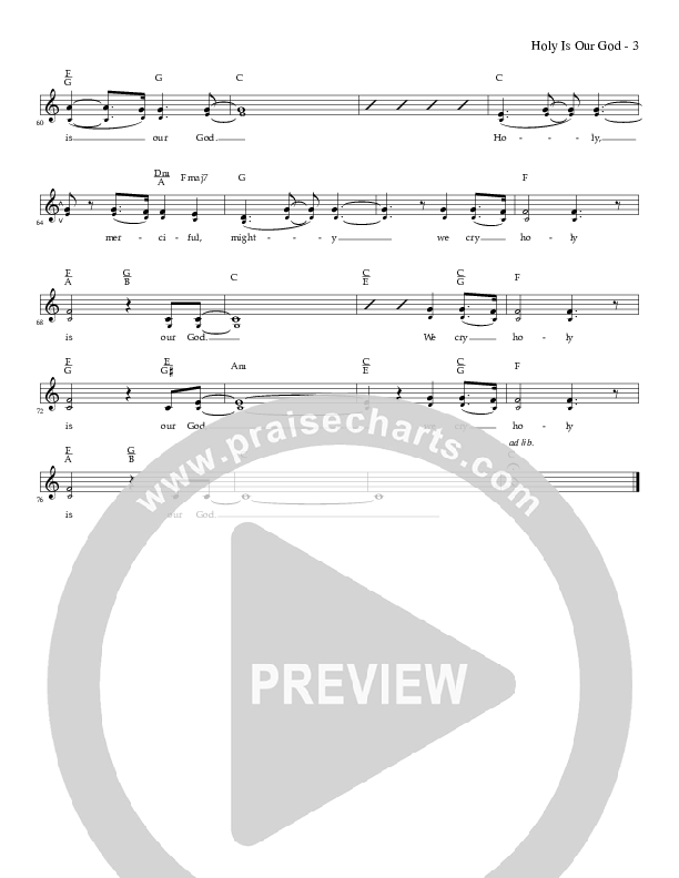 Holy Is Our God Lead Sheet (Carmen D'Arcy)