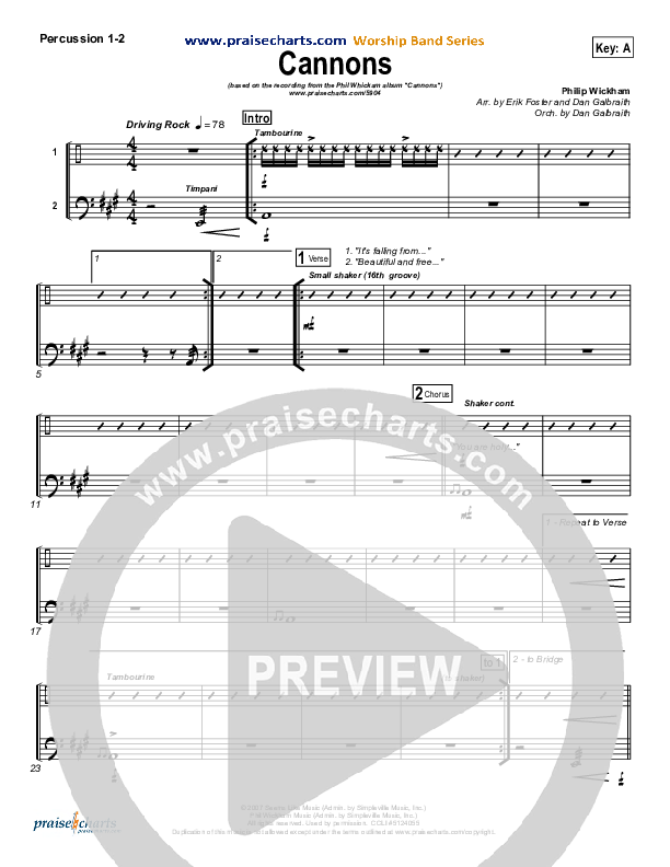 Cannons Percussion 1/2 (Phil Wickham)