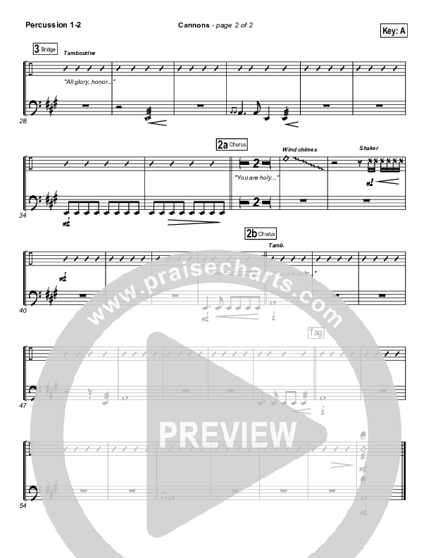 Cannons Percussion 1/2 (Phil Wickham)