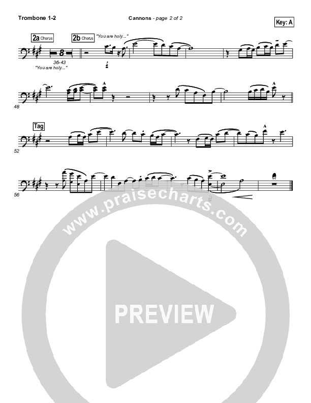 Cannons Trombone 1/2 (Phil Wickham)