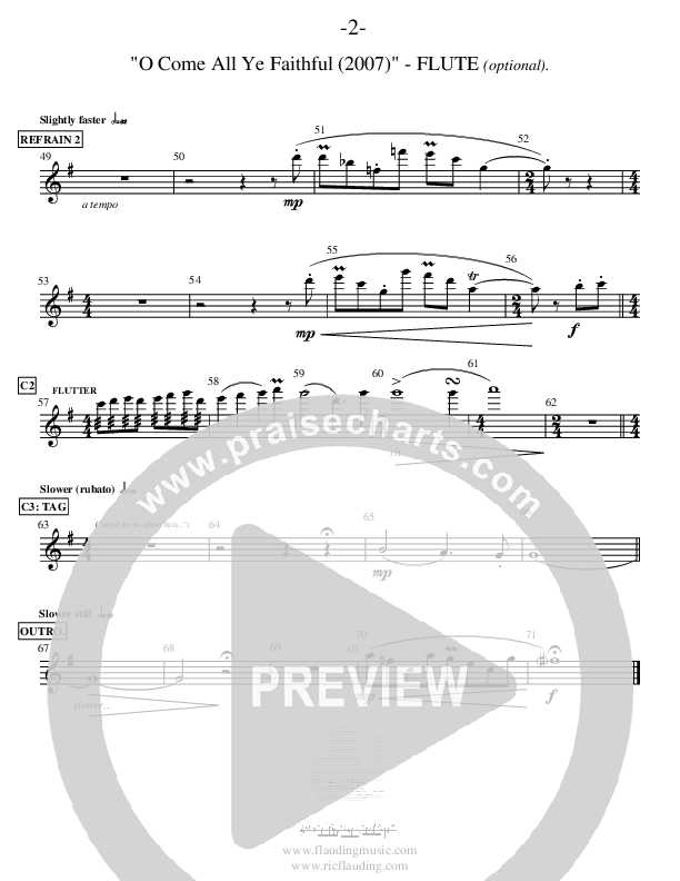 O Come All Ye Faithful Flute (Ric Flauding)