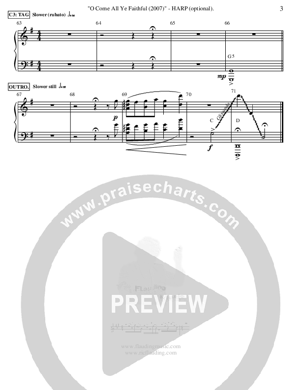 O Come All Ye Faithful Harp (Ric Flauding)