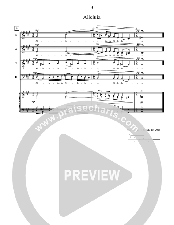 Alleluia Choir Sheet (SATB) (Ric Flauding)