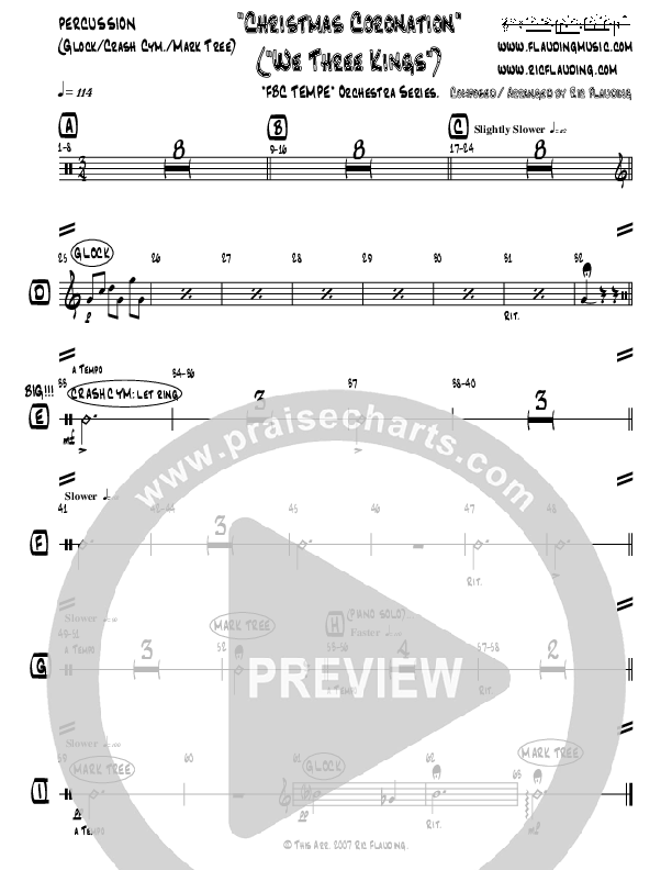 Christmas Coronation (with We Three Kings) (Instrumental) Percussion (Ric Flauding)