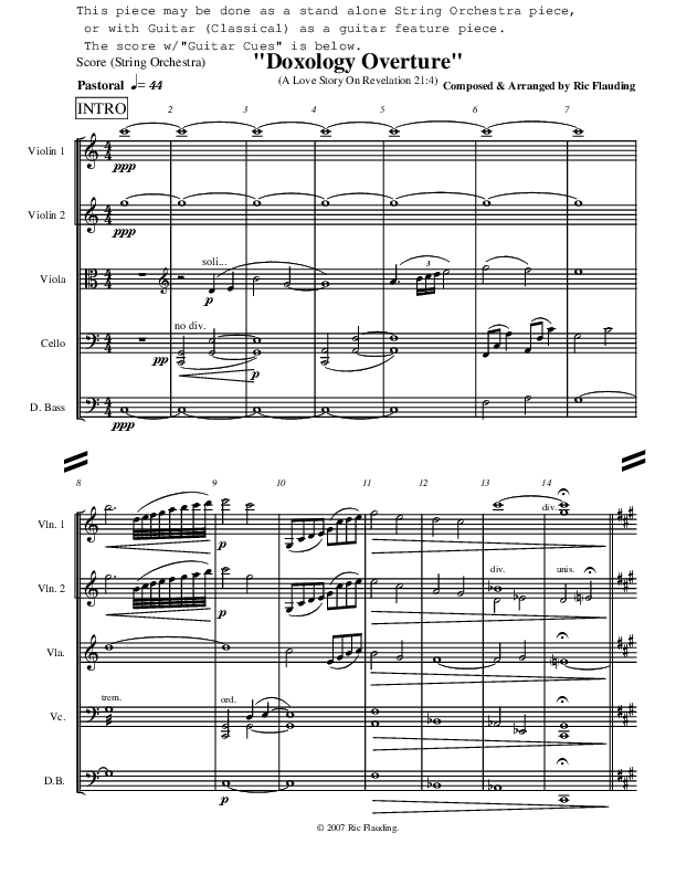 Doxology Overture (Instrumental) Conductor's Score (Ric Flauding)