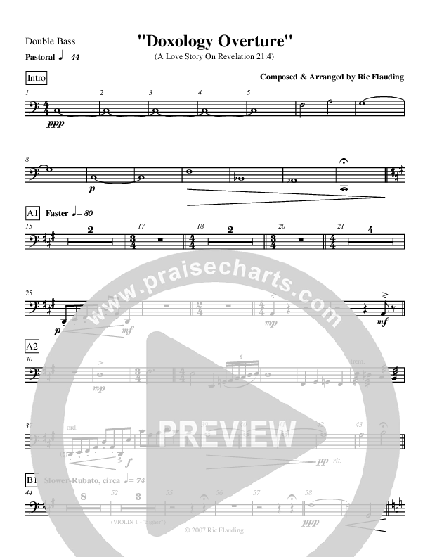 Doxology Overture (Instrumental) Double Bass (Ric Flauding)